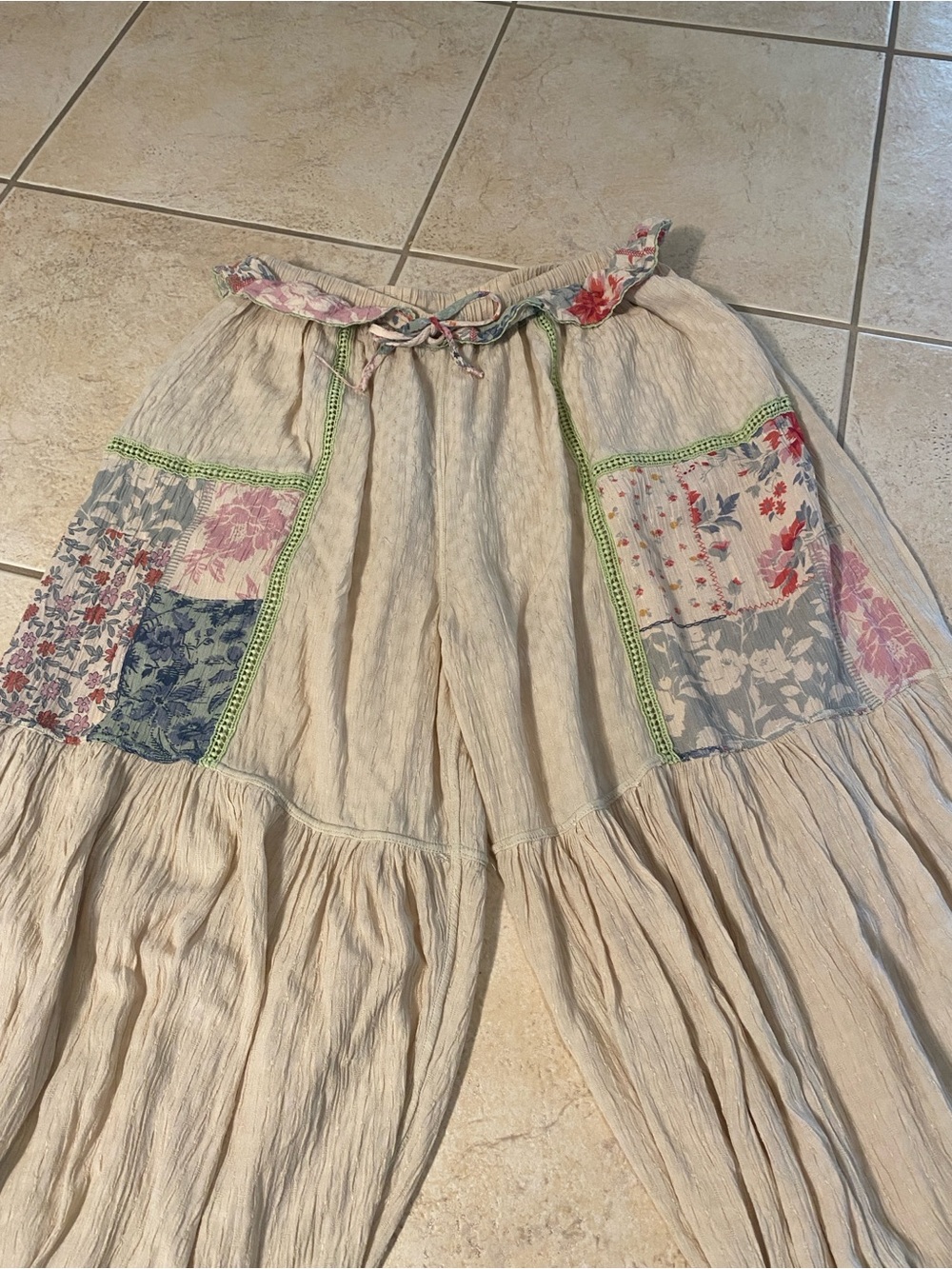 Free People Patchwork Bloomer Pantaloon Pants - Picture 7 of 11